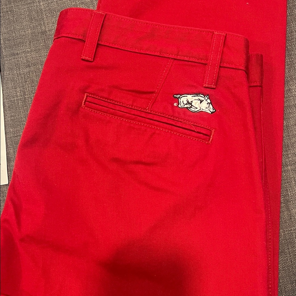 DOCKERS MAROON Pants with Embroidered Logo